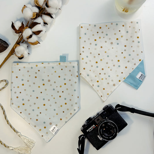 Polka Dots: The Light Bandana with Brown Polka Dots