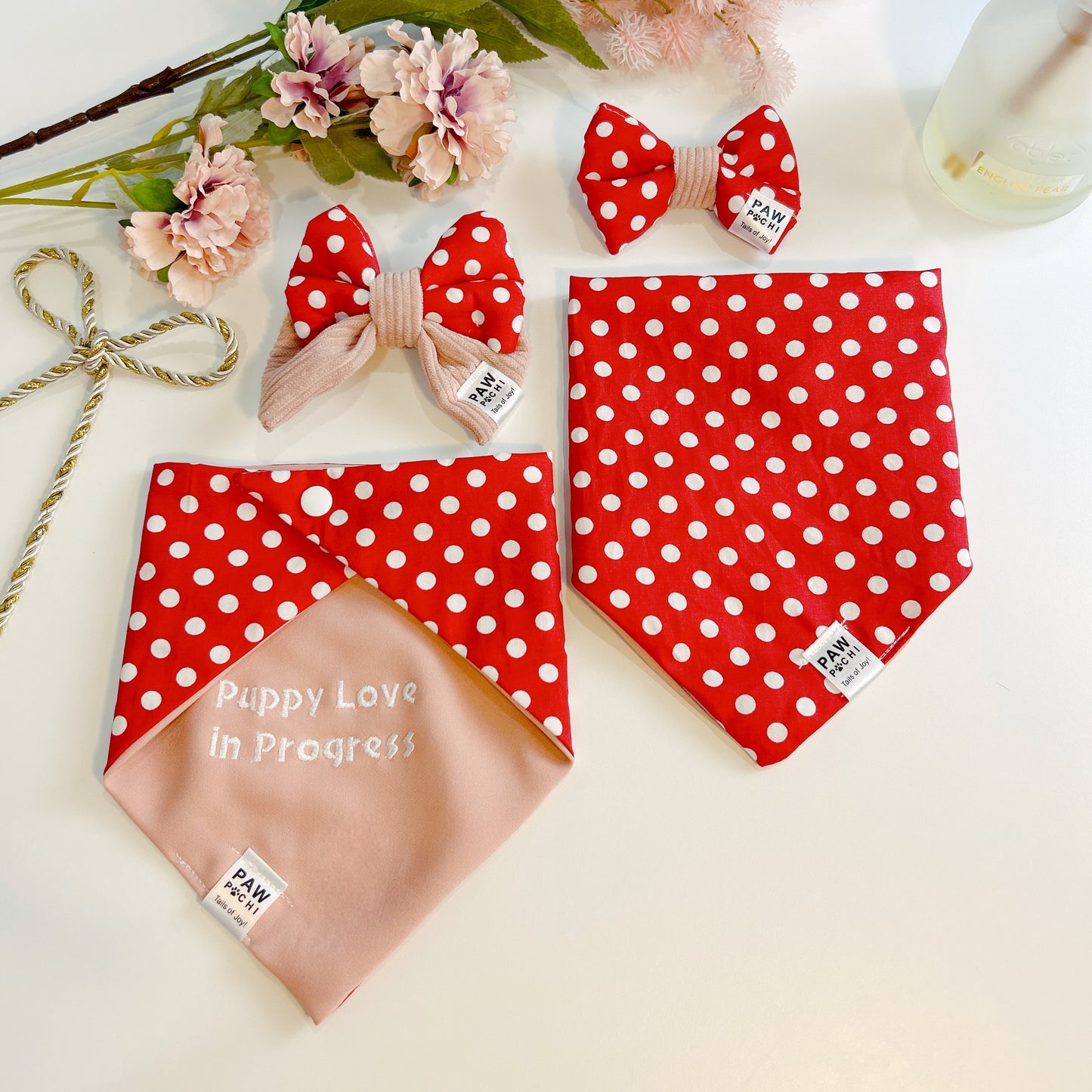 Classic Chic – Red & White Polka Dot Bandana